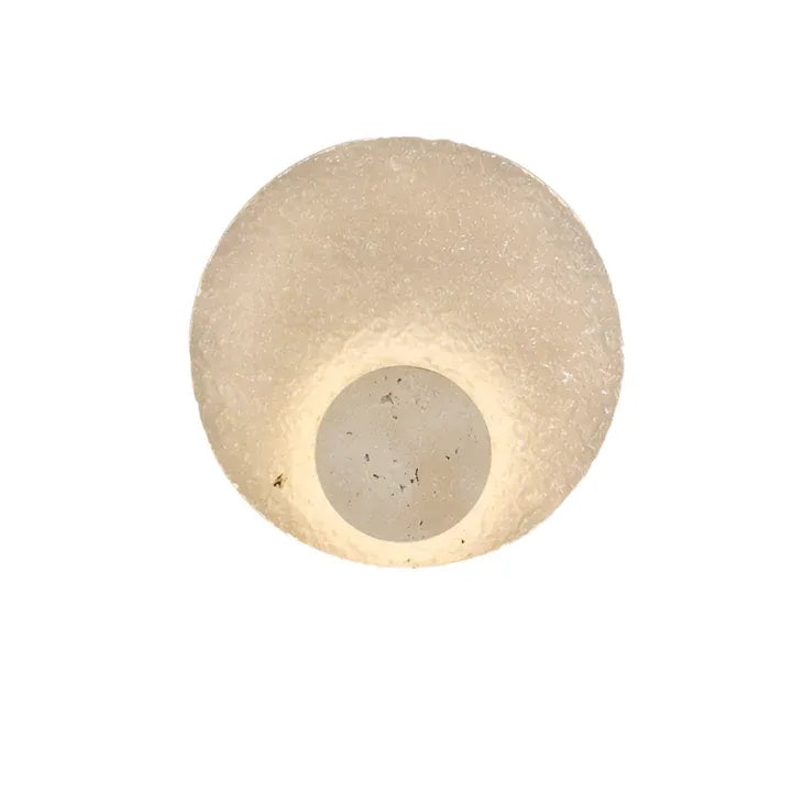 Fia Minimalist Travertine Acrylic Diffuser LED Wall Light