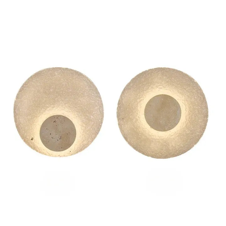 Fia Minimalist Travertine Acrylic Diffuser LED Wall Light