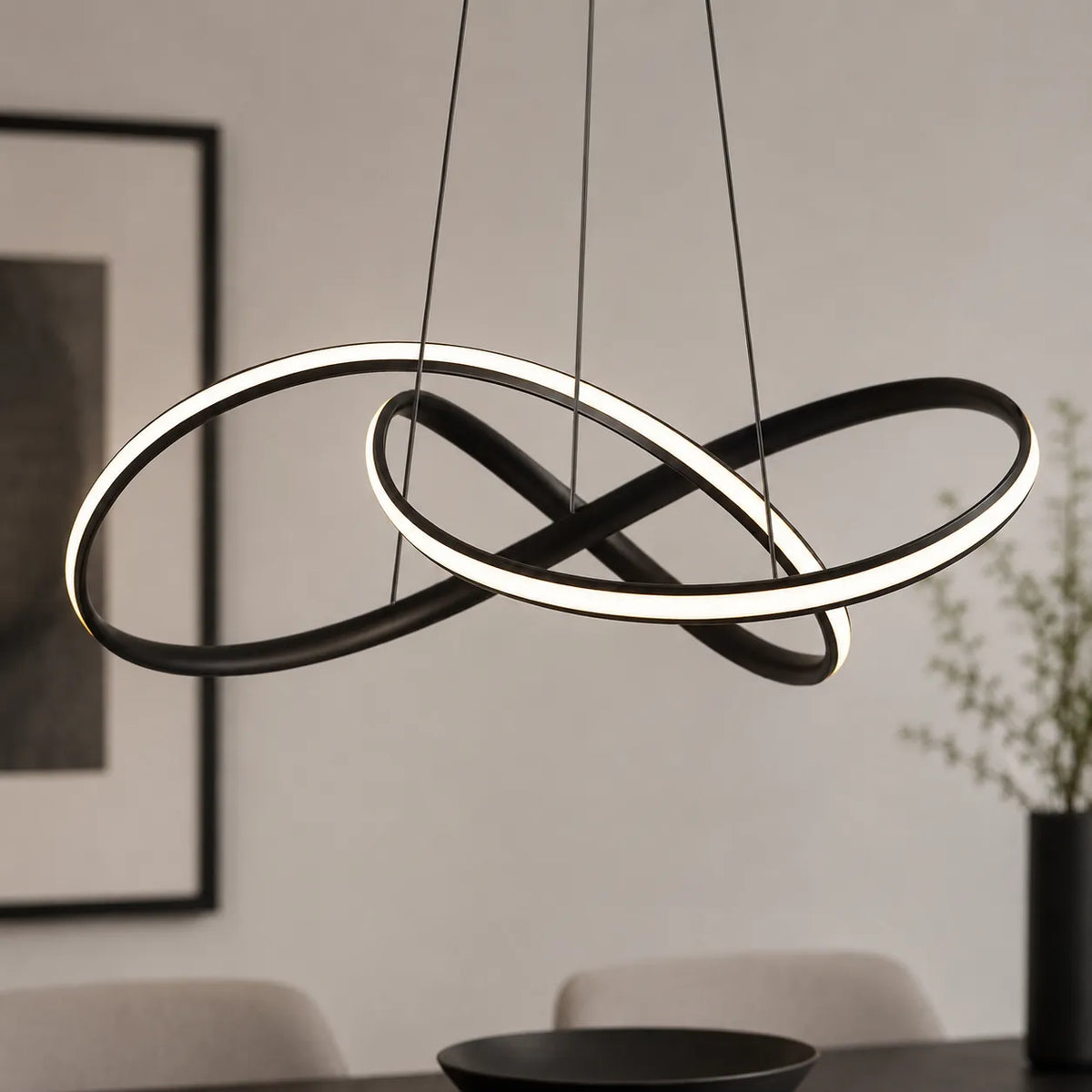 Cyrus Modern Twisted Dimmable LED Pendant Light