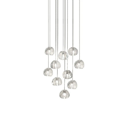 Modern Waterfall Glass Cluster Pendant Light