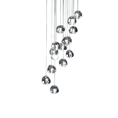 Modern Waterfall Glass Cluster Pendant Light
