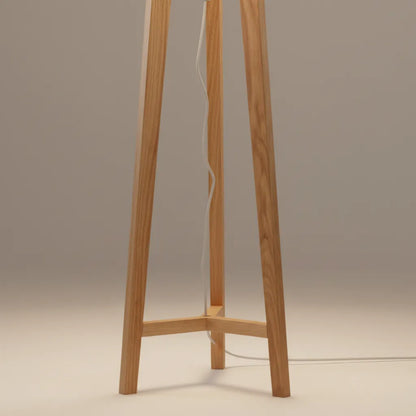 Modern Wooden Tripod Floor Lamp