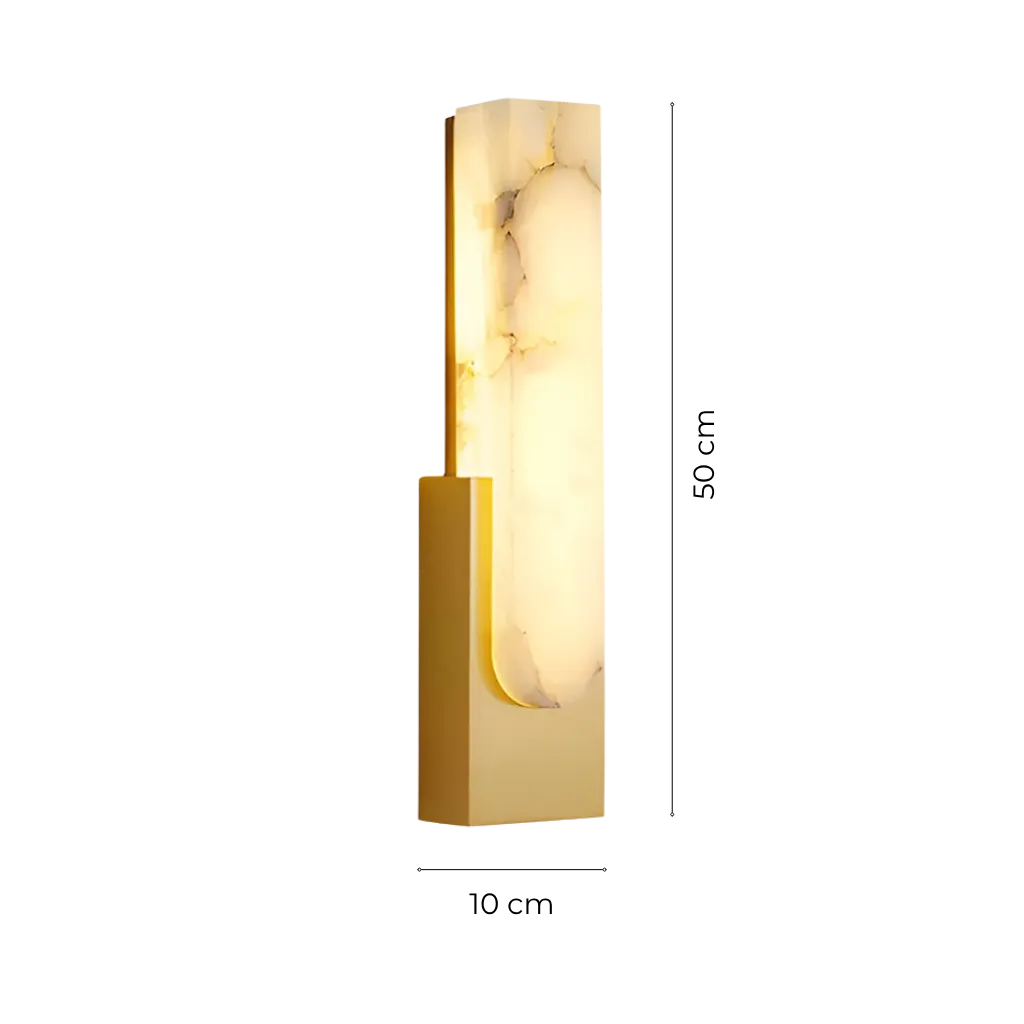 Avalia Modern Artificial Alabaster Minimalist Wall Light