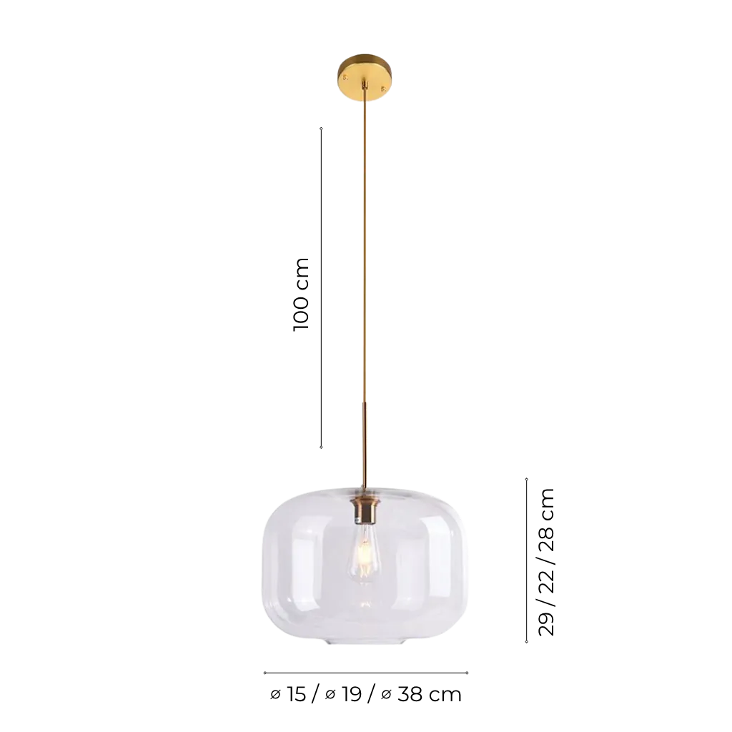 Modern Clear Glass Cluster Pendant Ceiling Light
