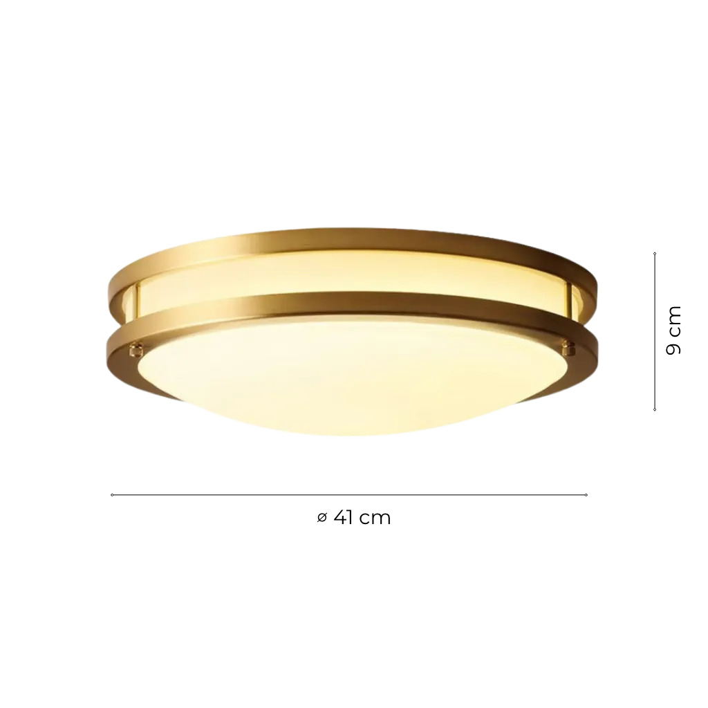 Modern Dimmable Three-Color LED Bowl Flush Ceiling Light