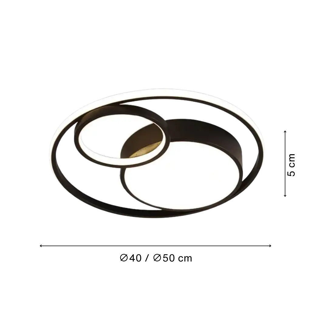 Modern Double Ring LED Flush Mount Ceiling Light