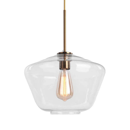 Modern Geometric Glass Pendant with Clear Shades