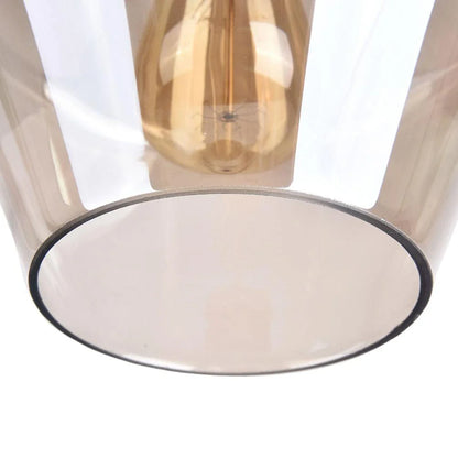 Modern Geometric Glass Pendant with Clear Shades