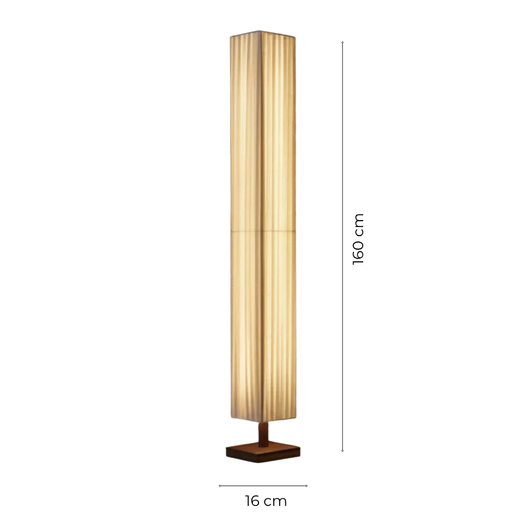 Modern Japanese Floor Lamp with Warm LED Light