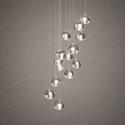 Modern Waterfall Glass Cluster Pendant Light