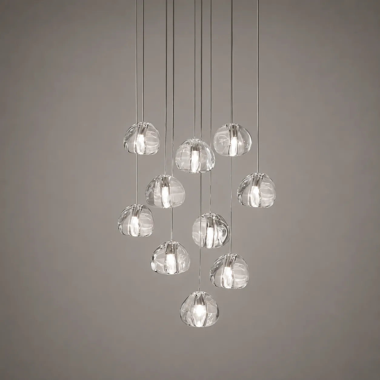Modern Waterfall Glass Cluster Pendant Light