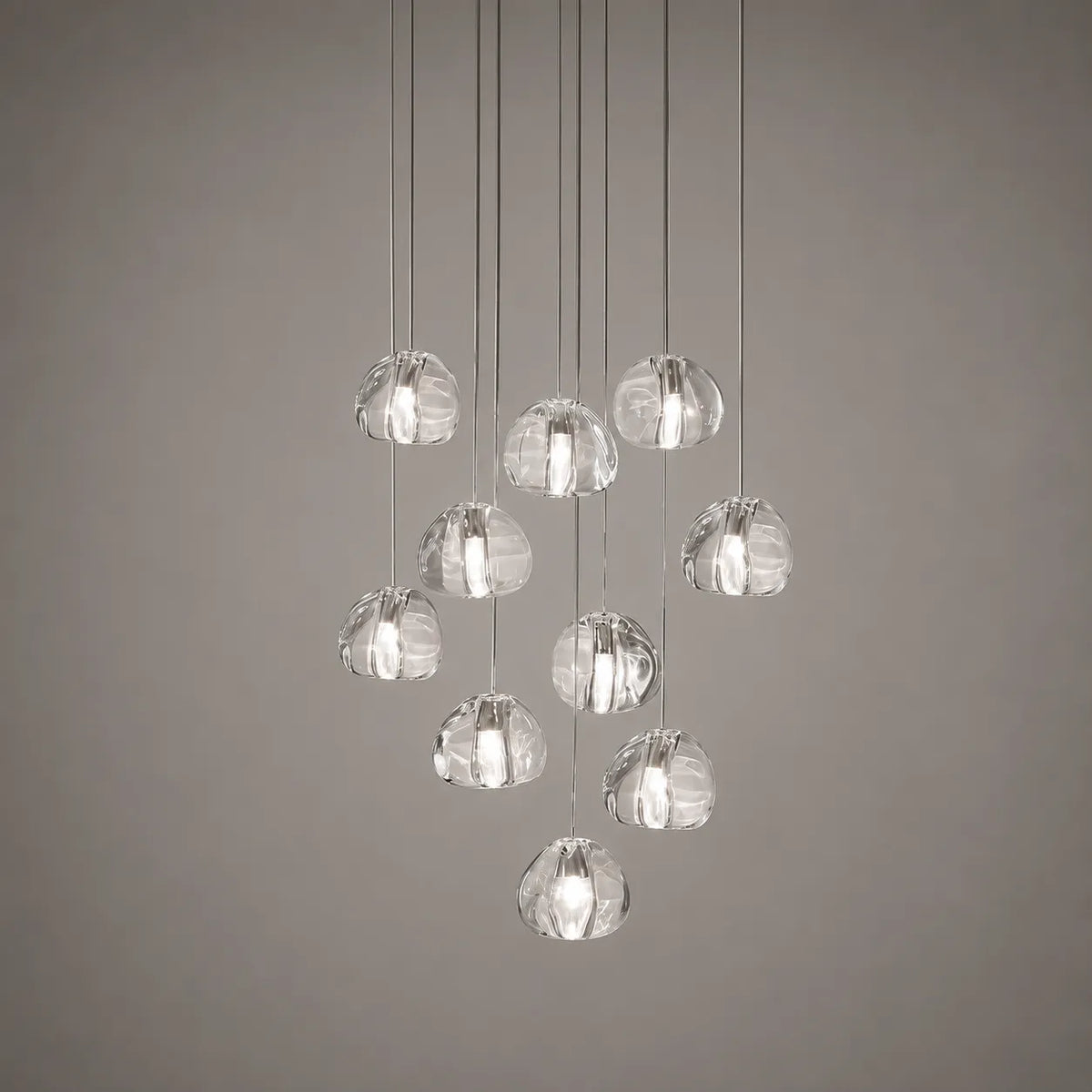 Kaia Modern Crystal Waterfall Cluster Pendant Light