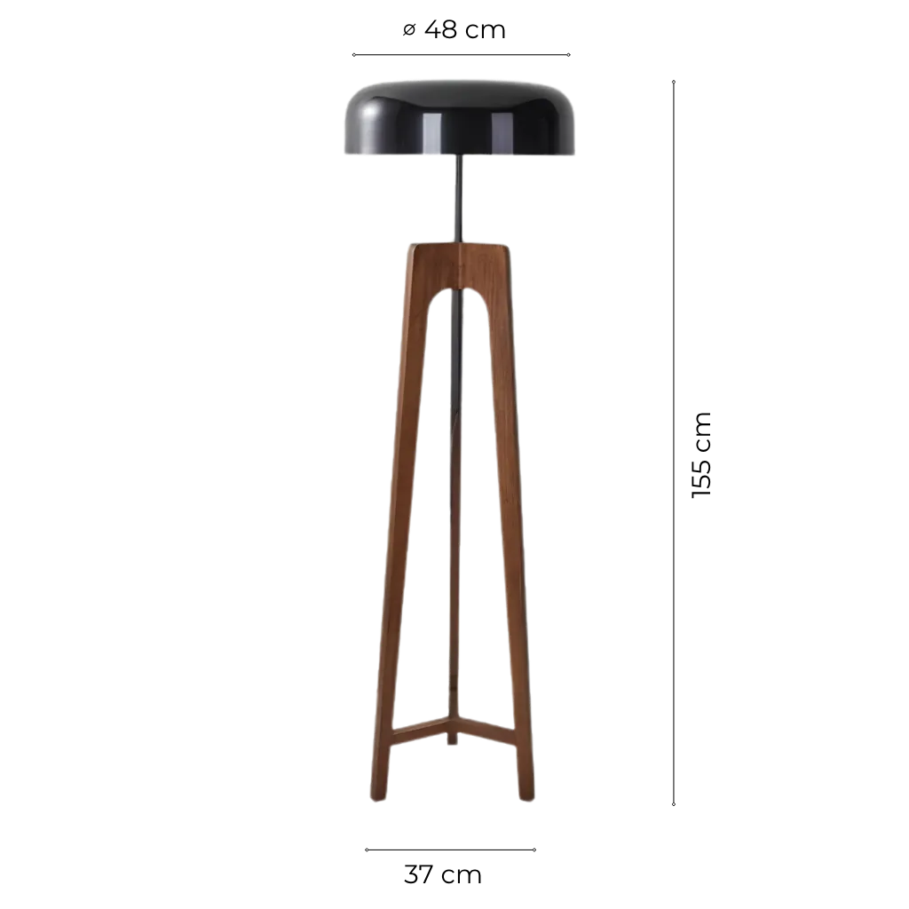Modern Wooden Tripod Floor Lamp