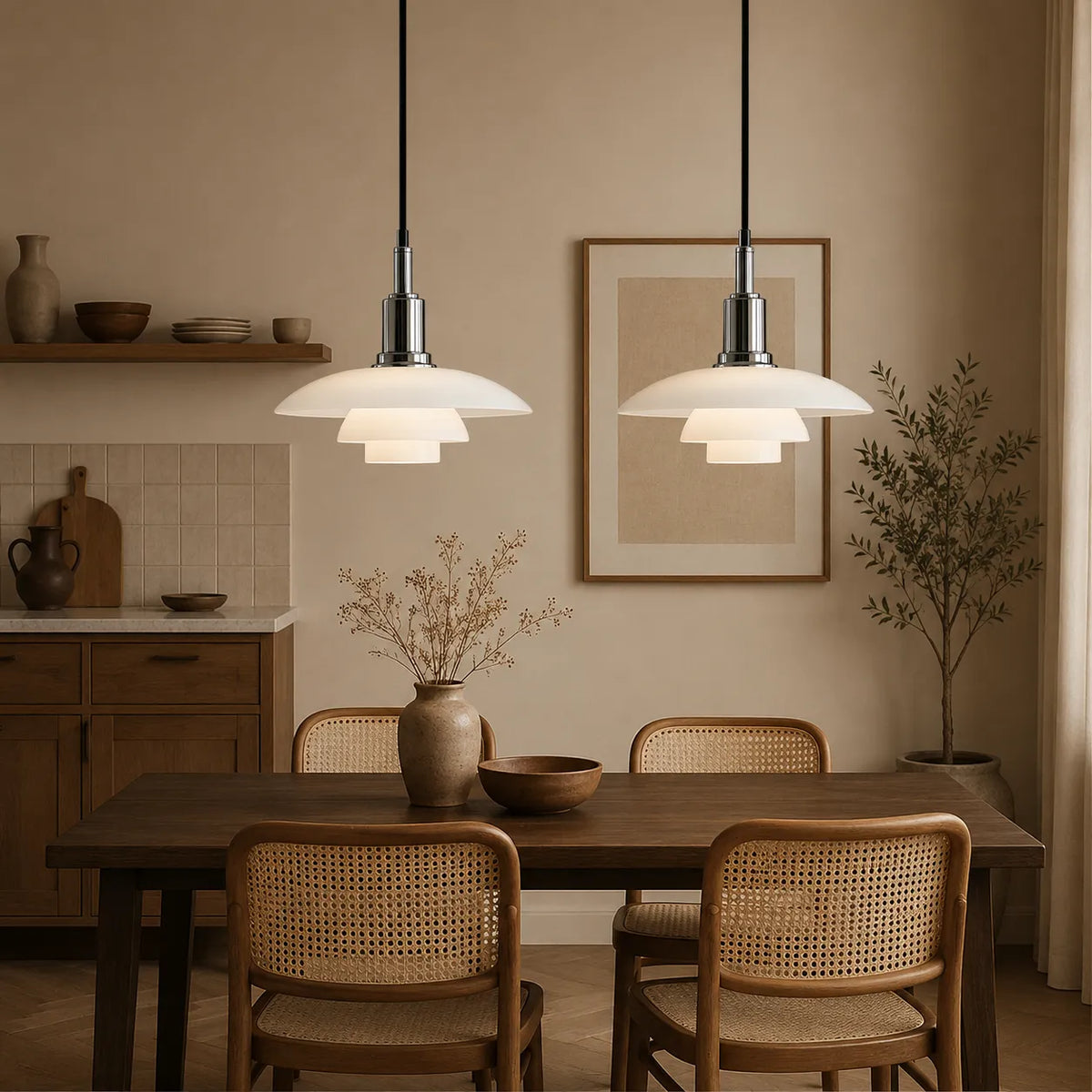 Isolde Scandinavian Multi-Light Layered Linear Pendant Light