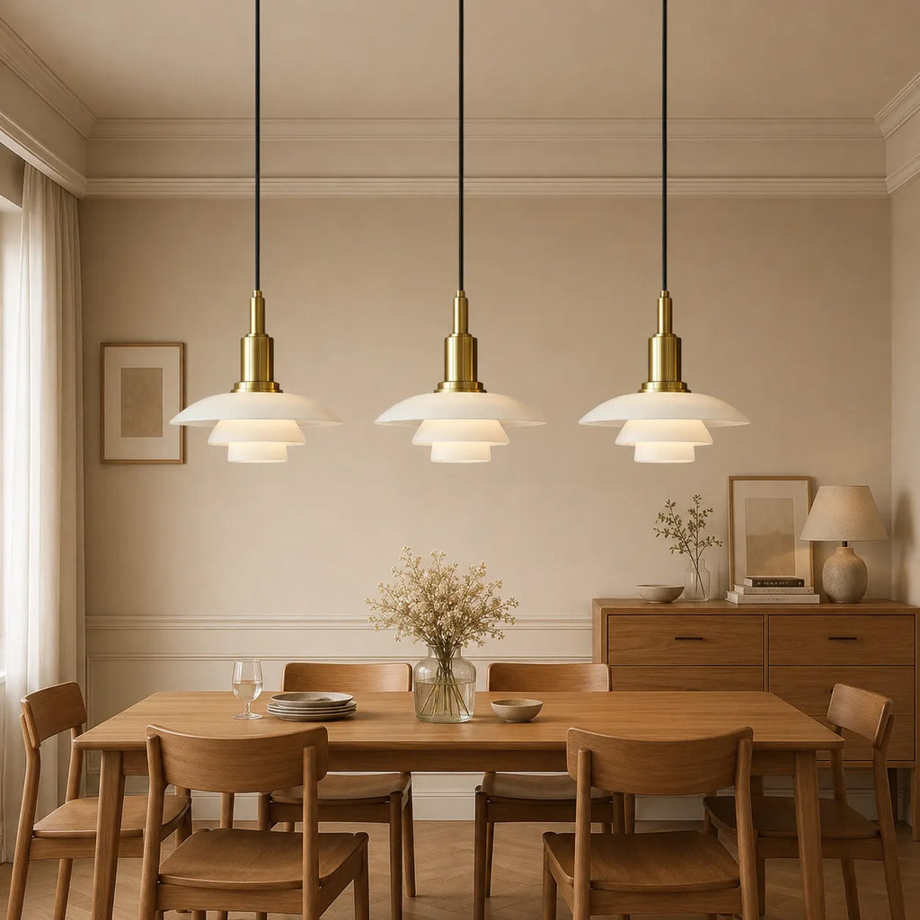 Isolde Scandinavian Multi-Light Layered Linear Pendant Light