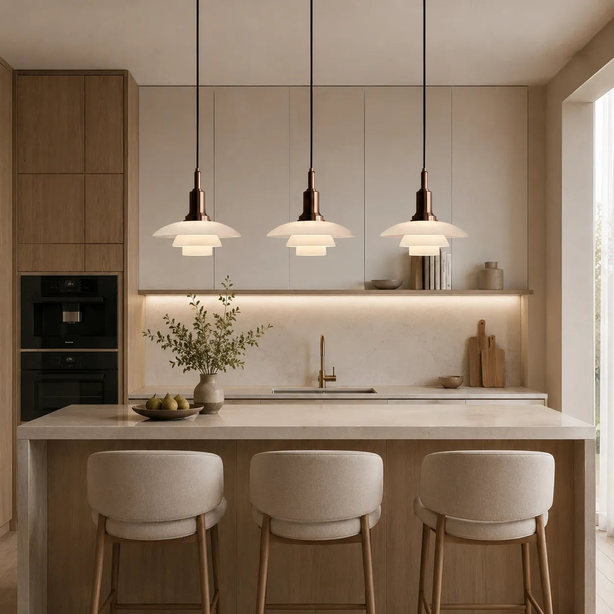 Isolde Layered Multi-Head Danish Pendant