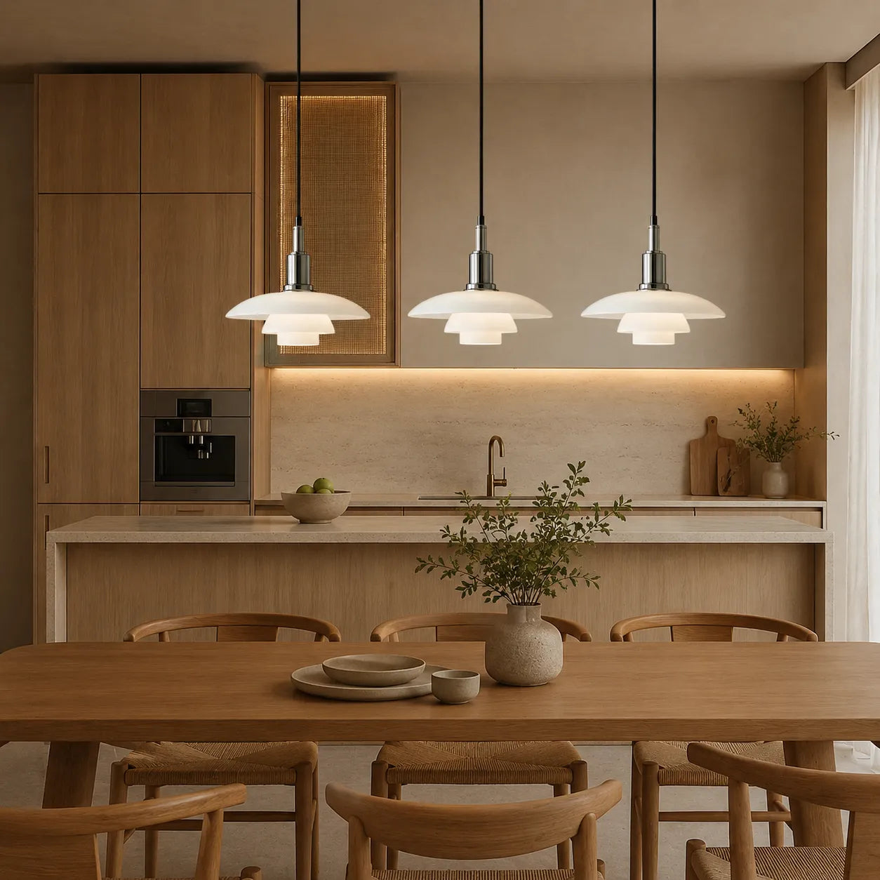 Isolde Layered Multi-Head Danish Pendant