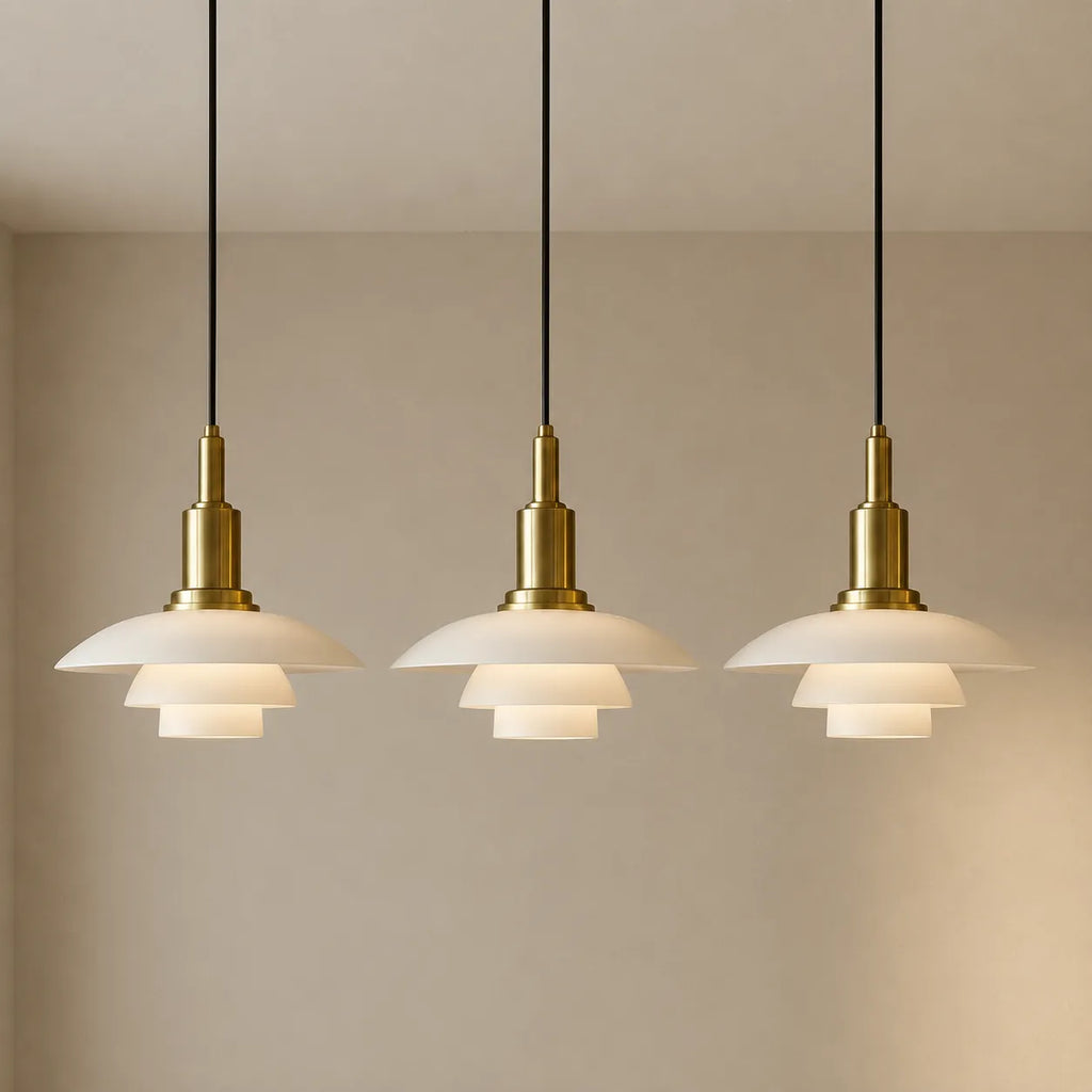 Isolde Scandinavian Multi-Light Layered Linear Pendant Light