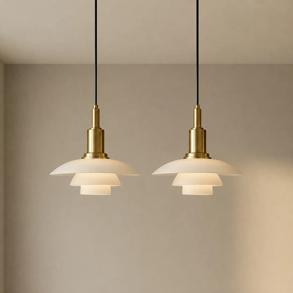 Isolde Scandinavian Multi-Light Layered Linear Pendant Light