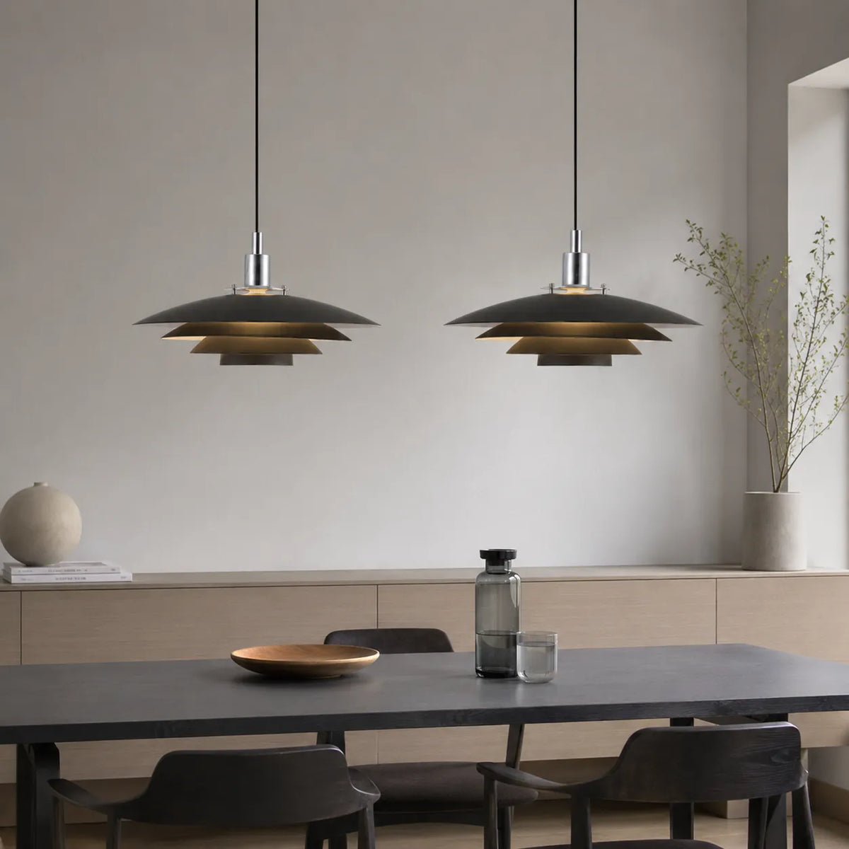 Kora Nordic Layered Iron Pendant Light
