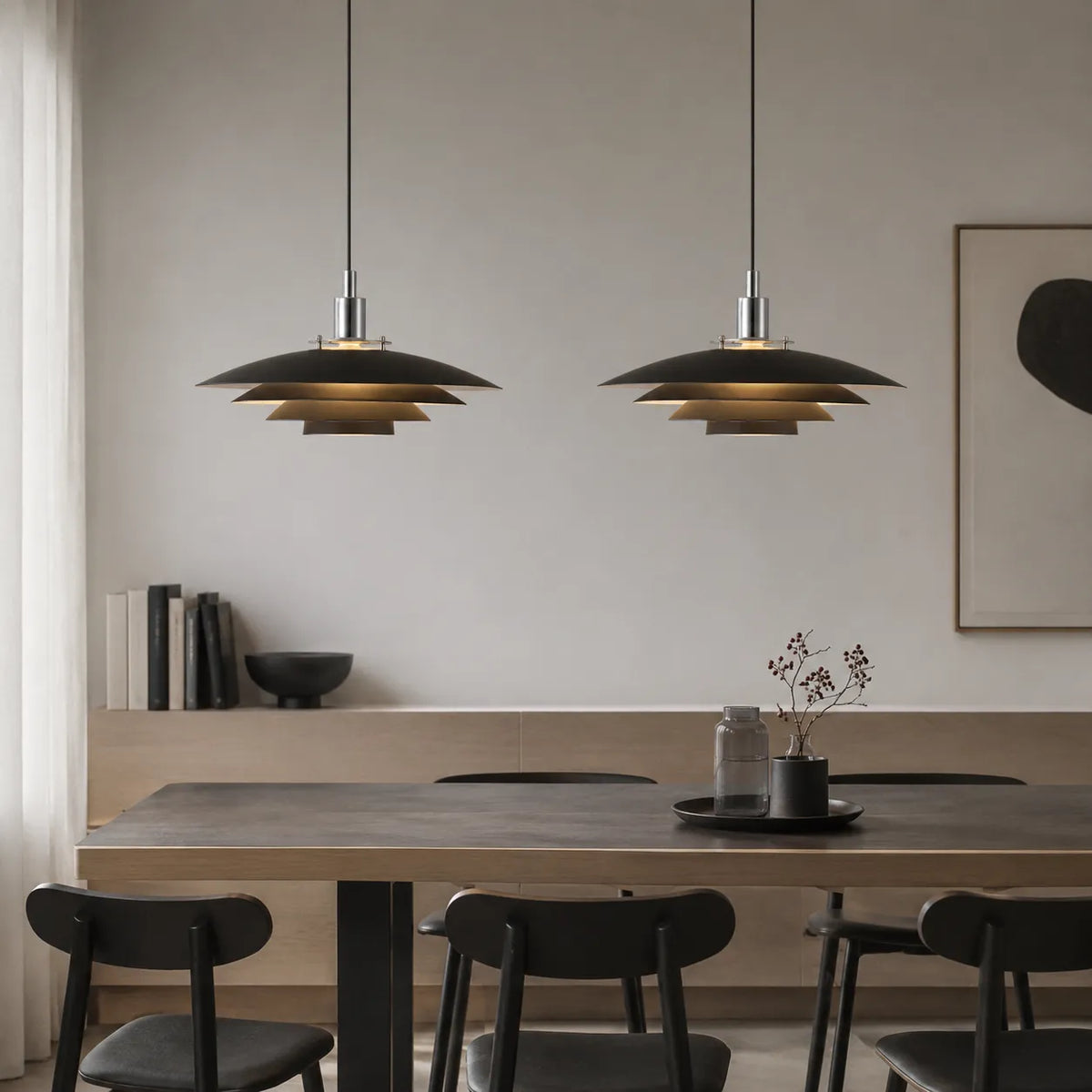 Kora Nordic Layered Iron Pendant Light