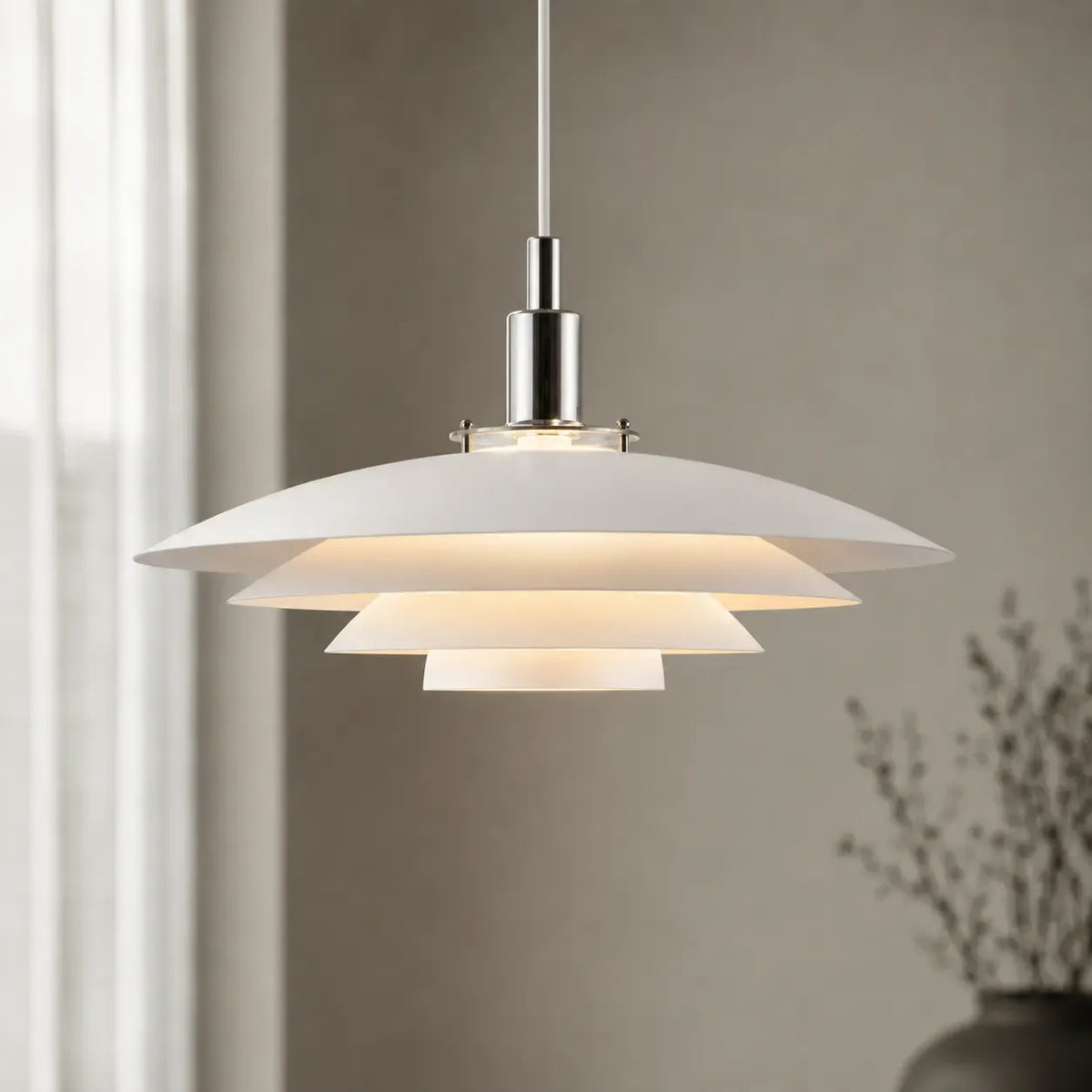 Kora Nordic Layered Iron Pendant Light