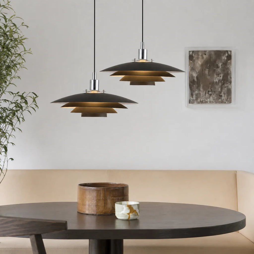 Kora Nordic Layered Iron Pendant Light