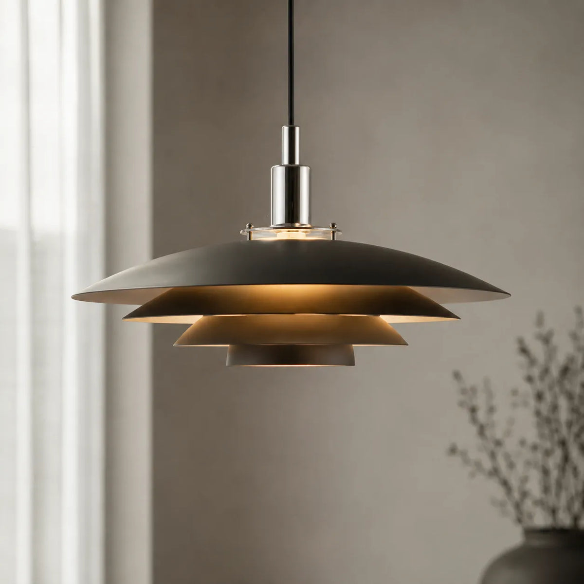 Kora Nordic Layered Iron Pendant Light