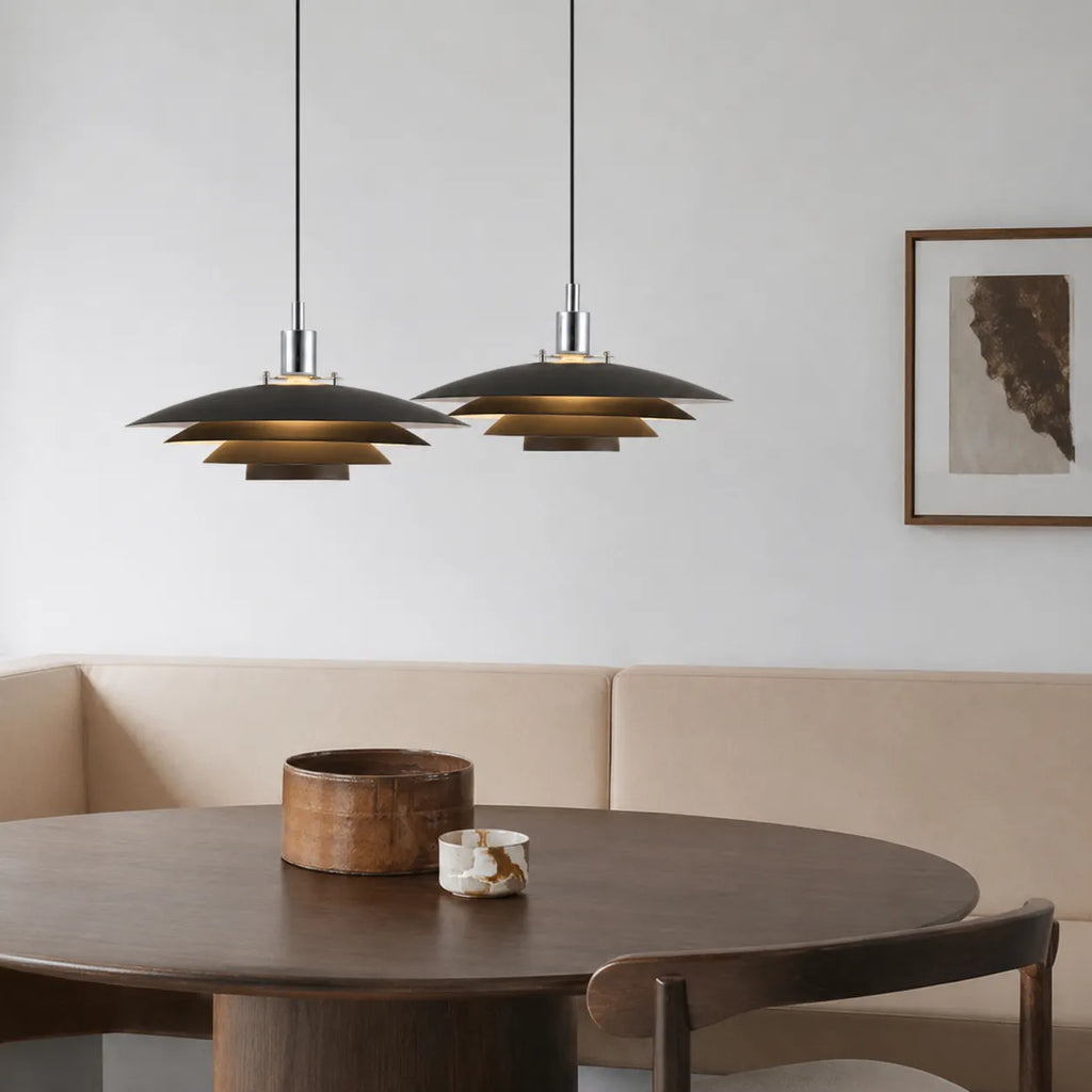 Kora Nordic Layered Iron Pendant Light