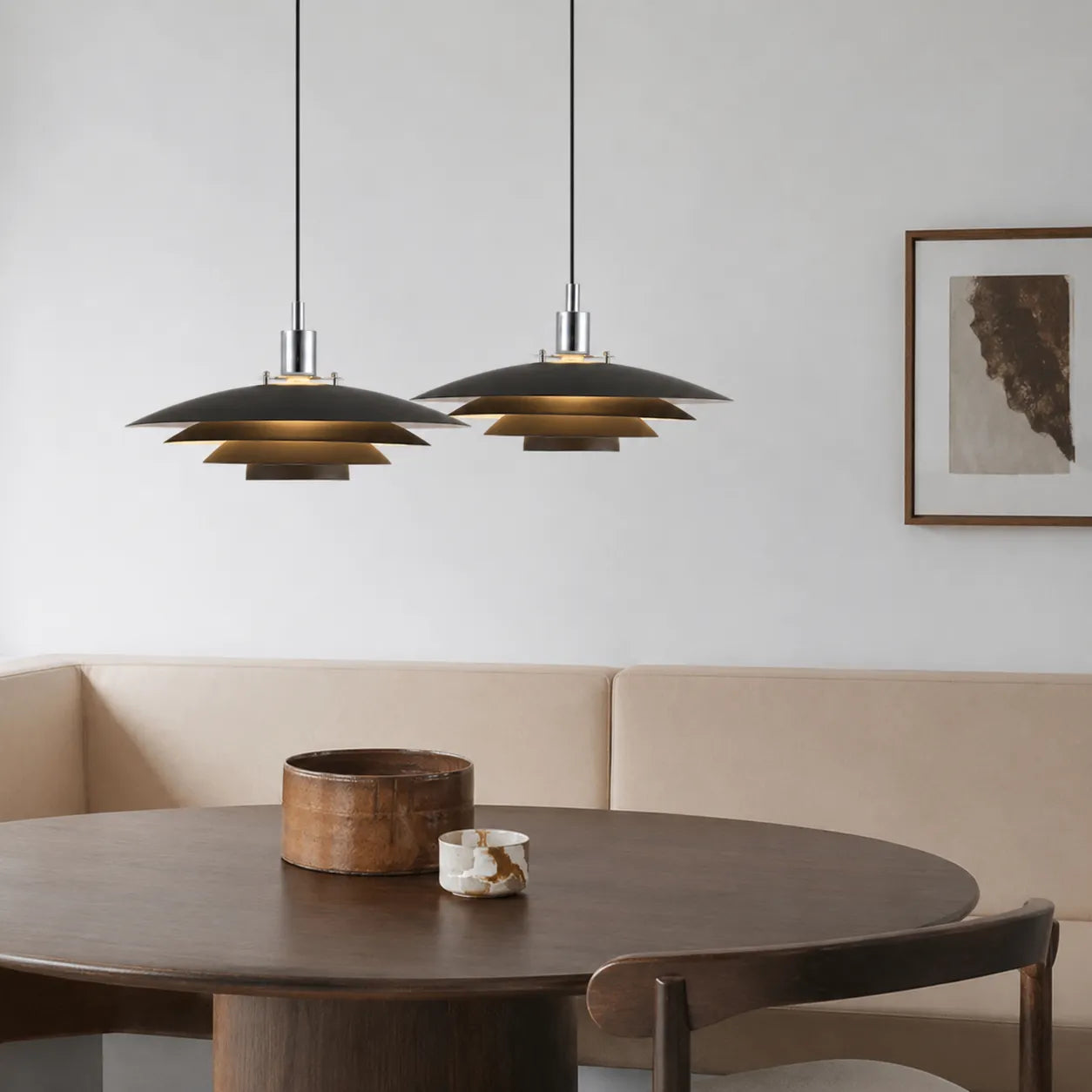 Kora Nordic Multi-Layer Metal Pendant Light