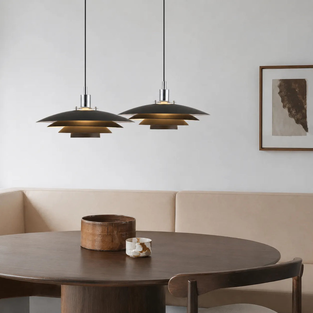 Kora Nordic Layered Iron Pendant Light