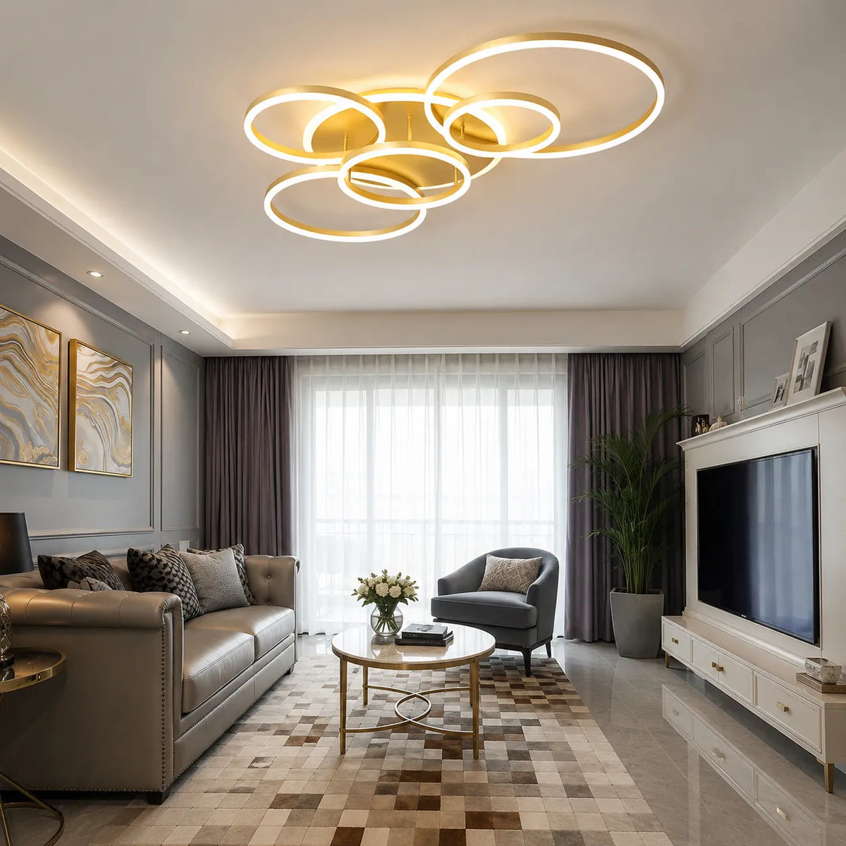 Soren Modern Multi-Ring LED Ceiling Light