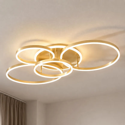 Multi-Ring Ceiling Light with Architectural Glow