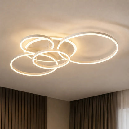 Multi-Ring Ceiling Light with Architectural Glow