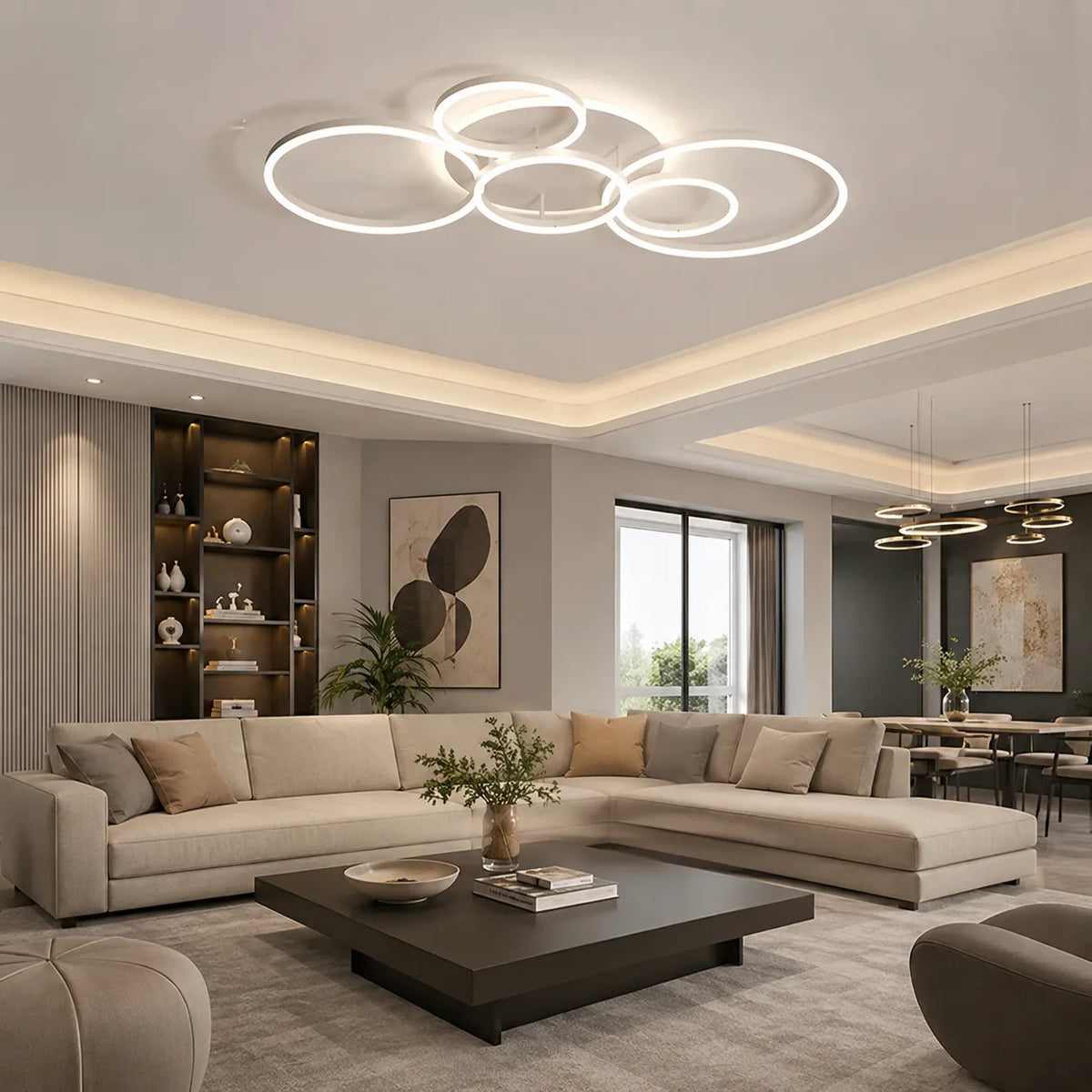 Soren Modern Multi-Ring LED Ceiling Light
