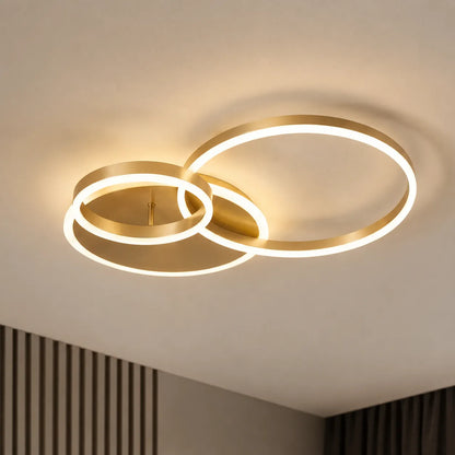 Multi-Ring Ceiling Light with Architectural Glow