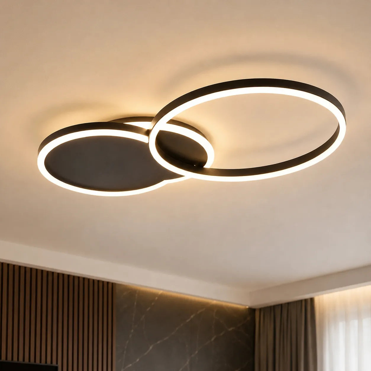 Multi-Ring Ceiling Light with Architectural Glow