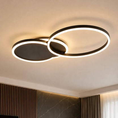 Multi-Ring Ceiling Light with Architectural Glow
