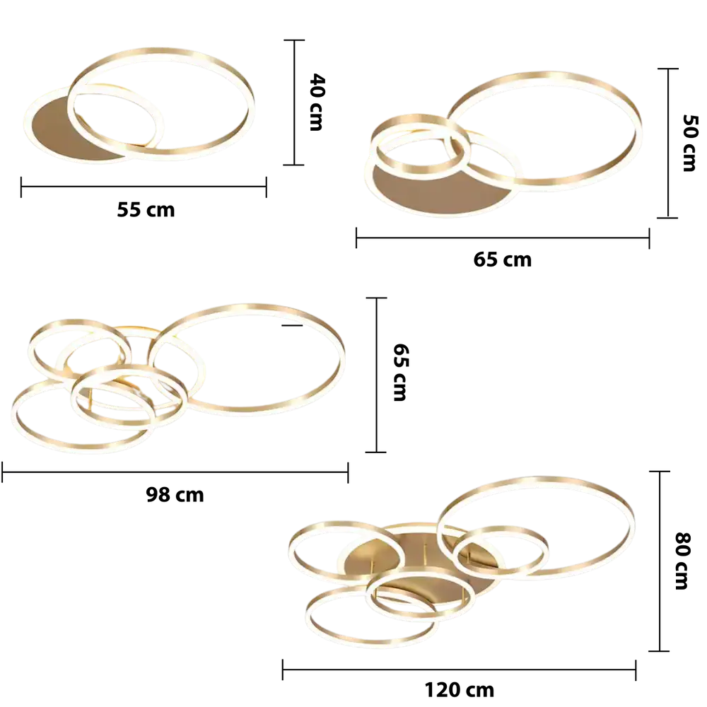 Multi-Ring Ceiling Light with Architectural Glow