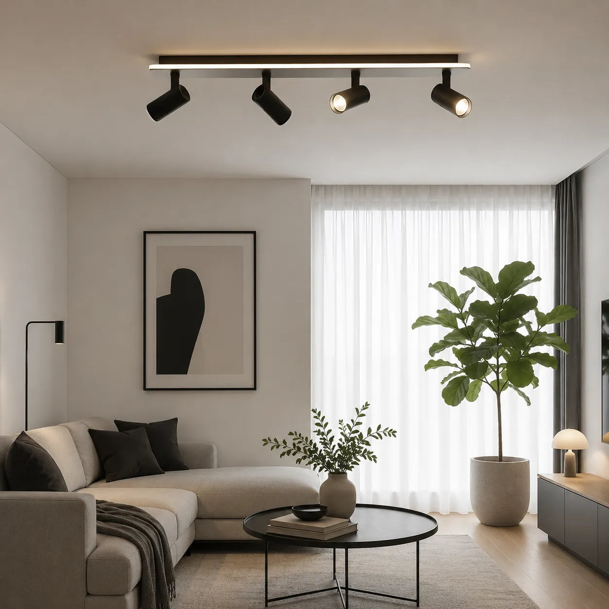 Zosia Modern Adjustable Multi-Spot LED Strip Ceiling Light