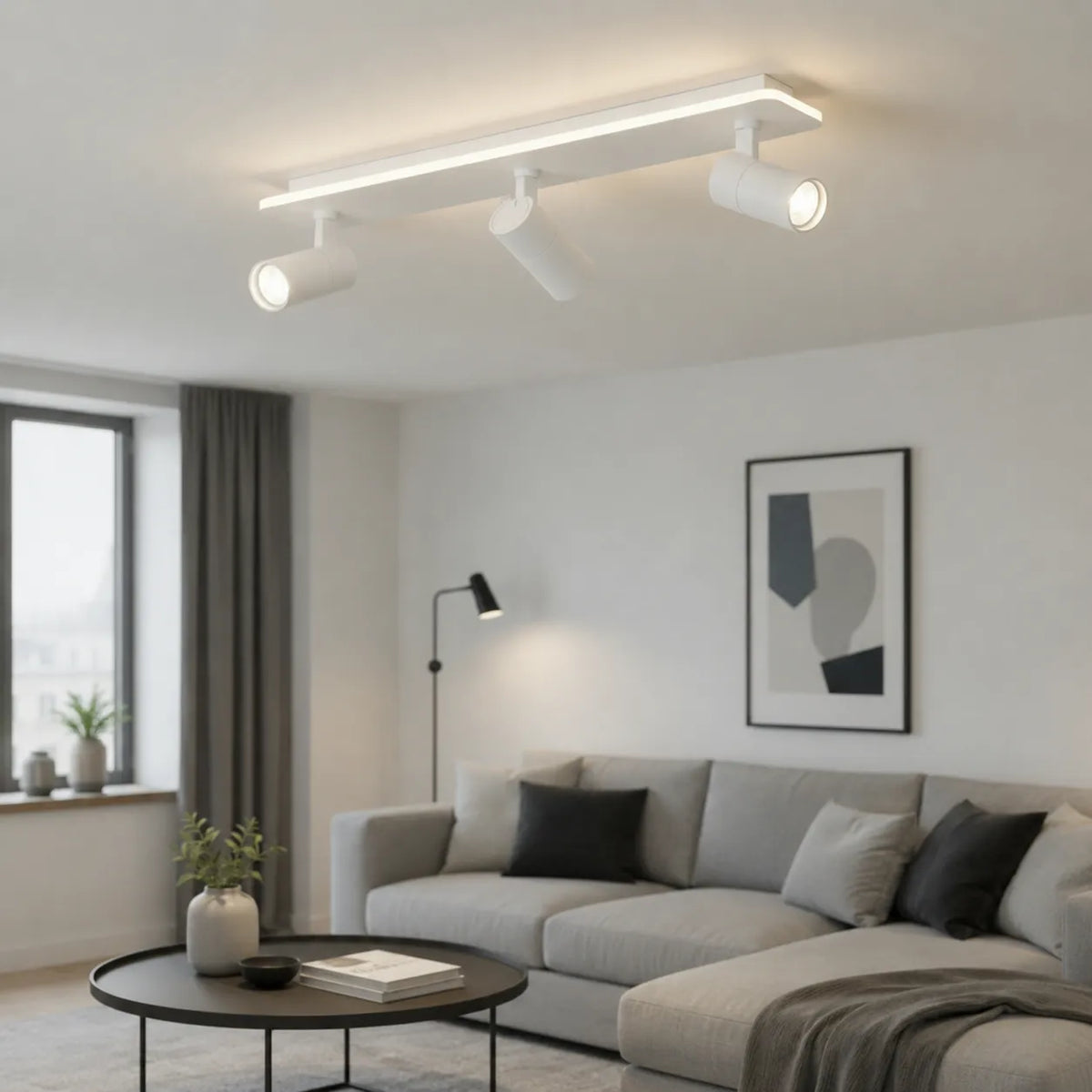 Zosia Modern Adjustable Multi-Spot LED Strip Ceiling Light