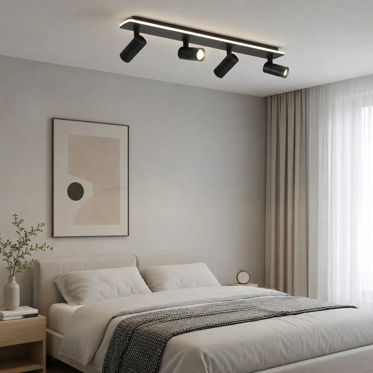 Zosia Modern Adjustable Multi-Spot LED Strip Ceiling Light
