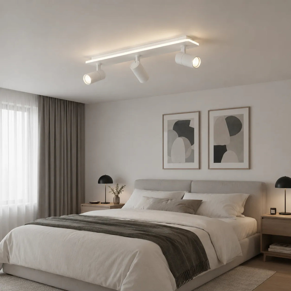 Zosia Modern Adjustable Multi-Spot LED Strip Ceiling Light