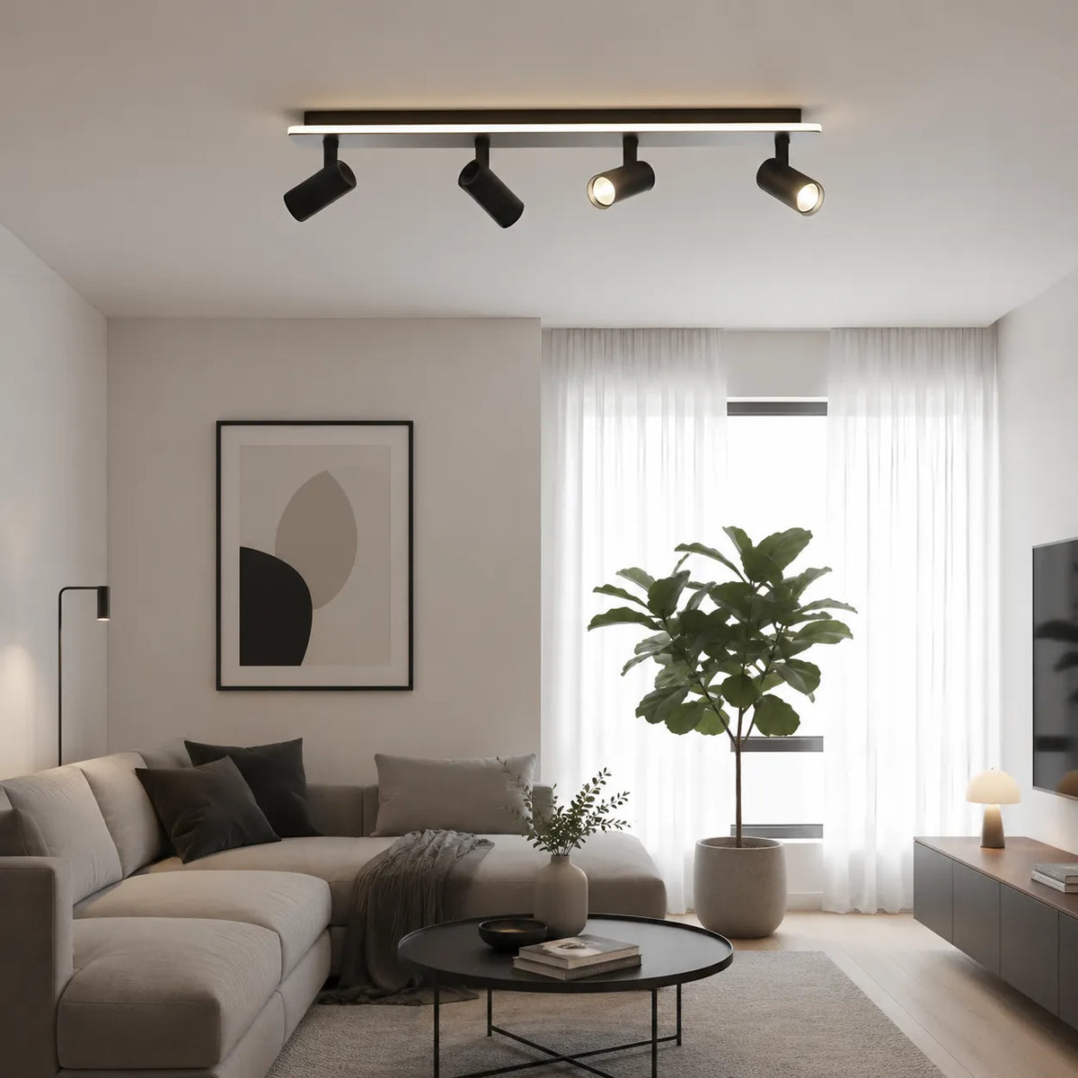 Zosia Modern Adjustable Multi-Spot LED Strip Ceiling Light