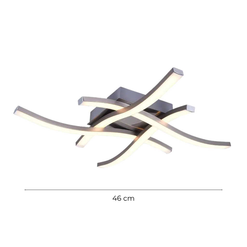Nadia Contemporary Wave LED Semi-Flush Ceiling Light