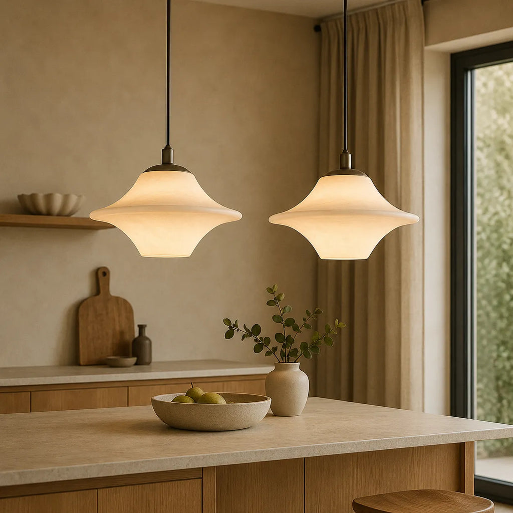 Cecily Modern Sculptural Alabaster Pendant Light