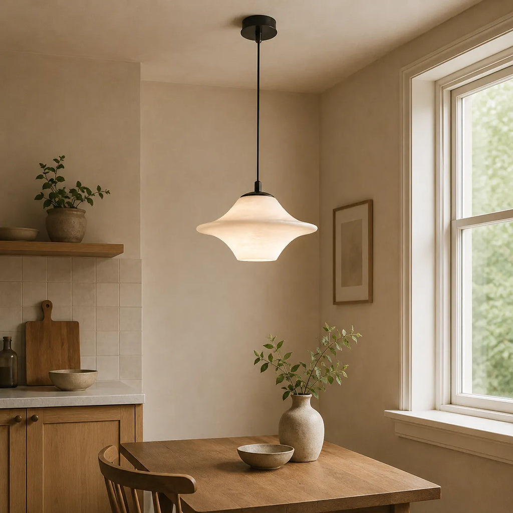Cecily Modern Sculptural Alabaster Pendant Light