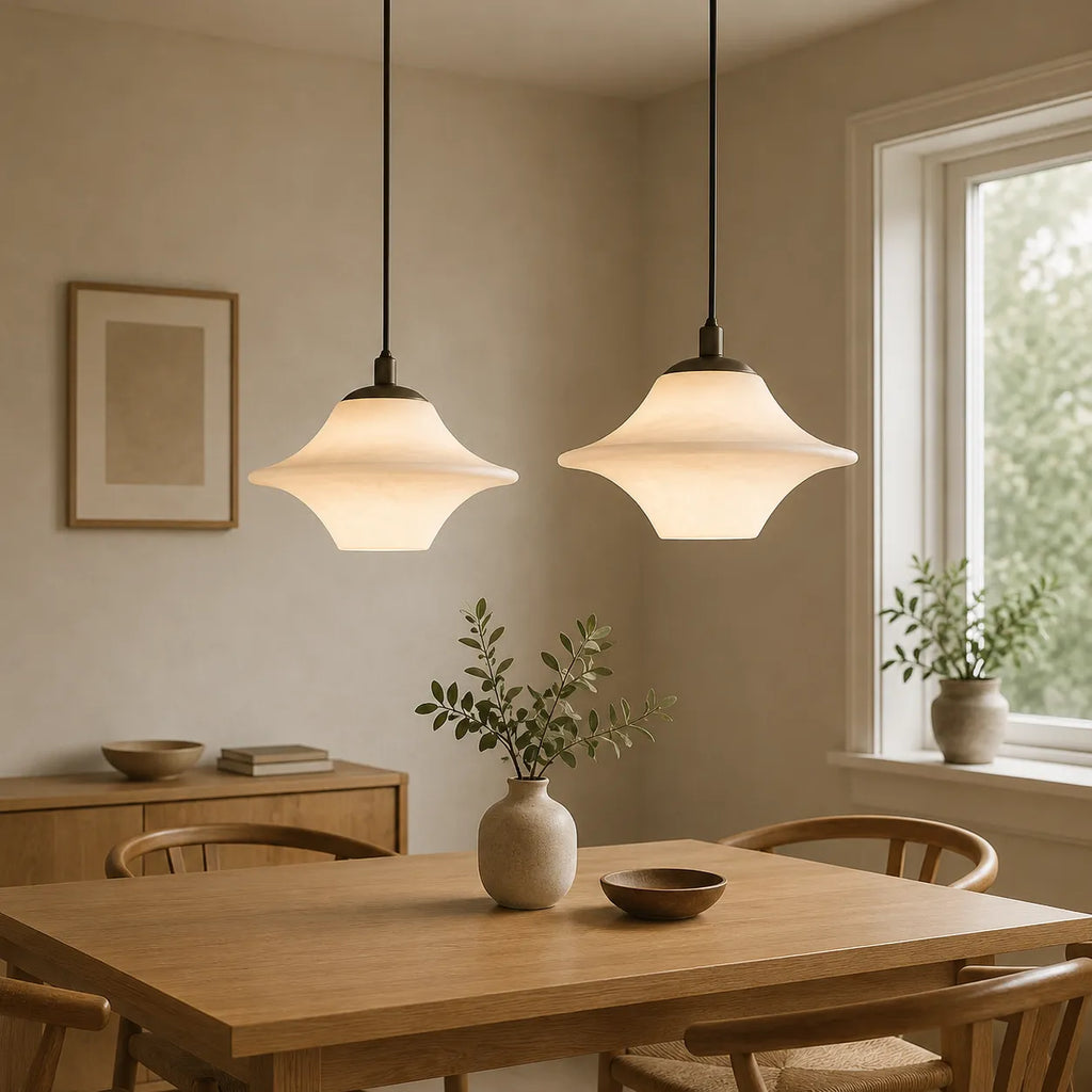 Cecily Modern Sculptural Alabaster Pendant Light