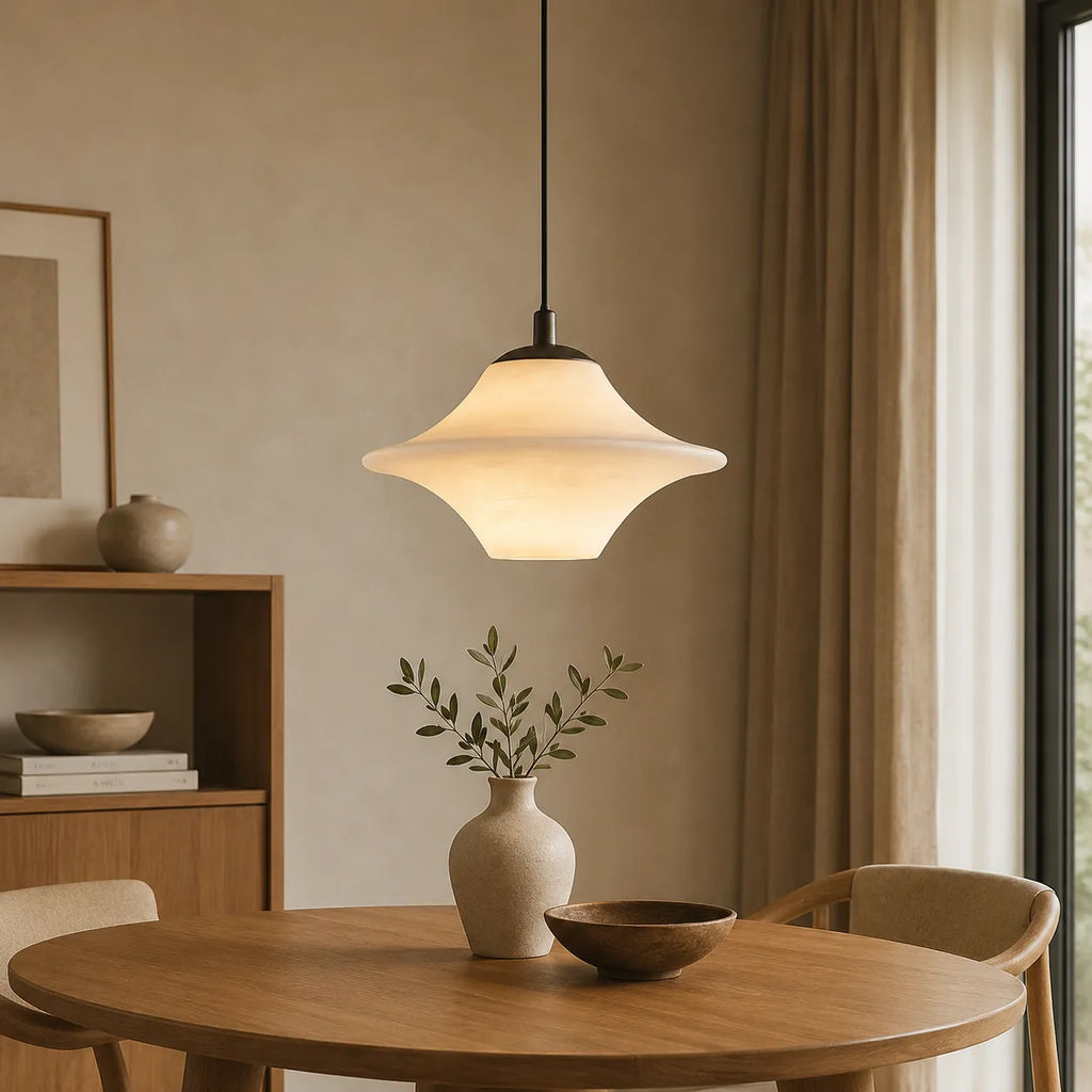 Cecily Modern Sculptural Alabaster Pendant Light