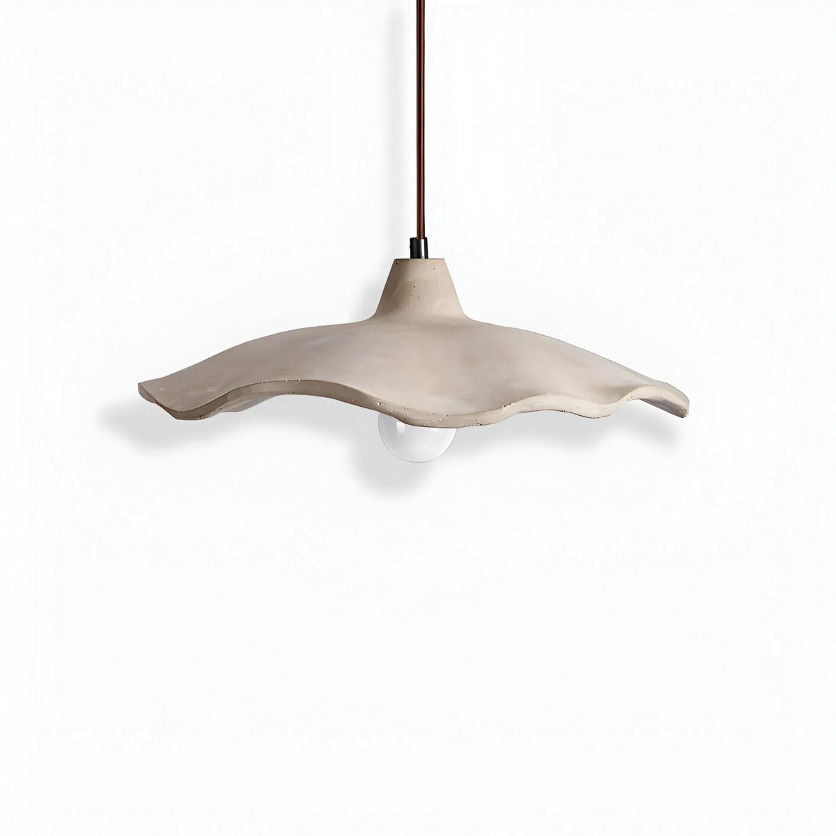 Elina Nordic Sculpted Cement Flower Pendant Light